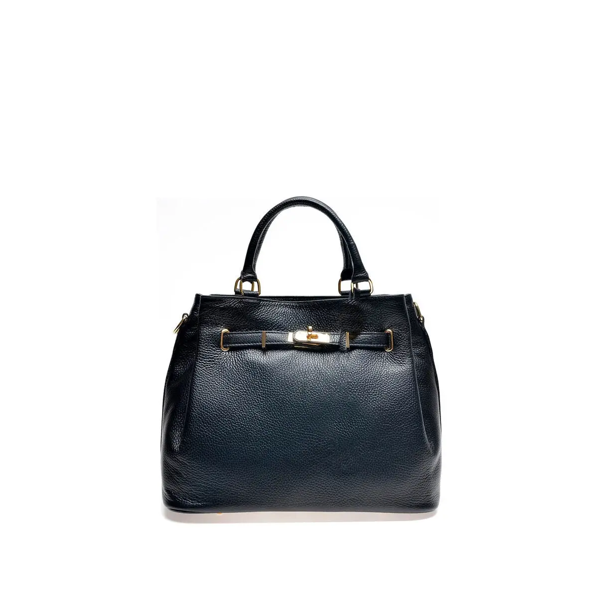 Women's Handbag Anna Luchini Ss22-Al-1762-Nero Black 36 X 29 X 17 Cm 1