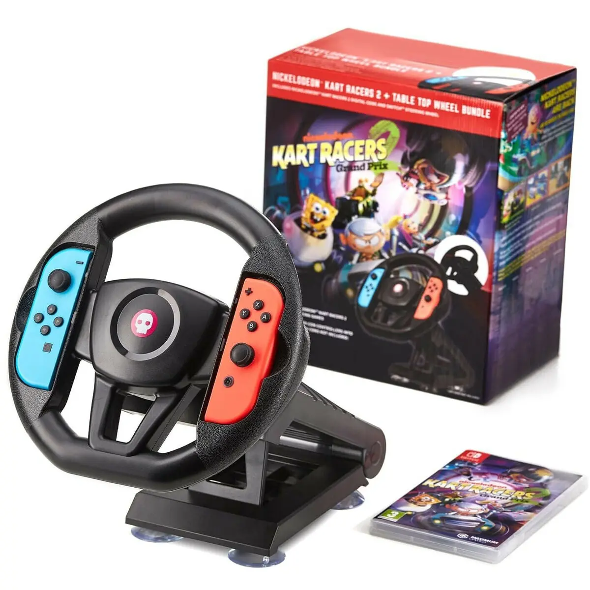 Racing Steering Wheel Nintendo Nickoledeon Kart Racer 2 Black 1