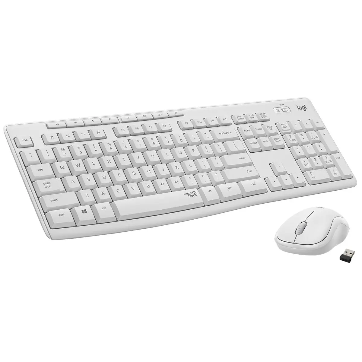 Keyboard And Mouse Logitech Mk295 Silent Wireless Combo White Qwerty Us 1