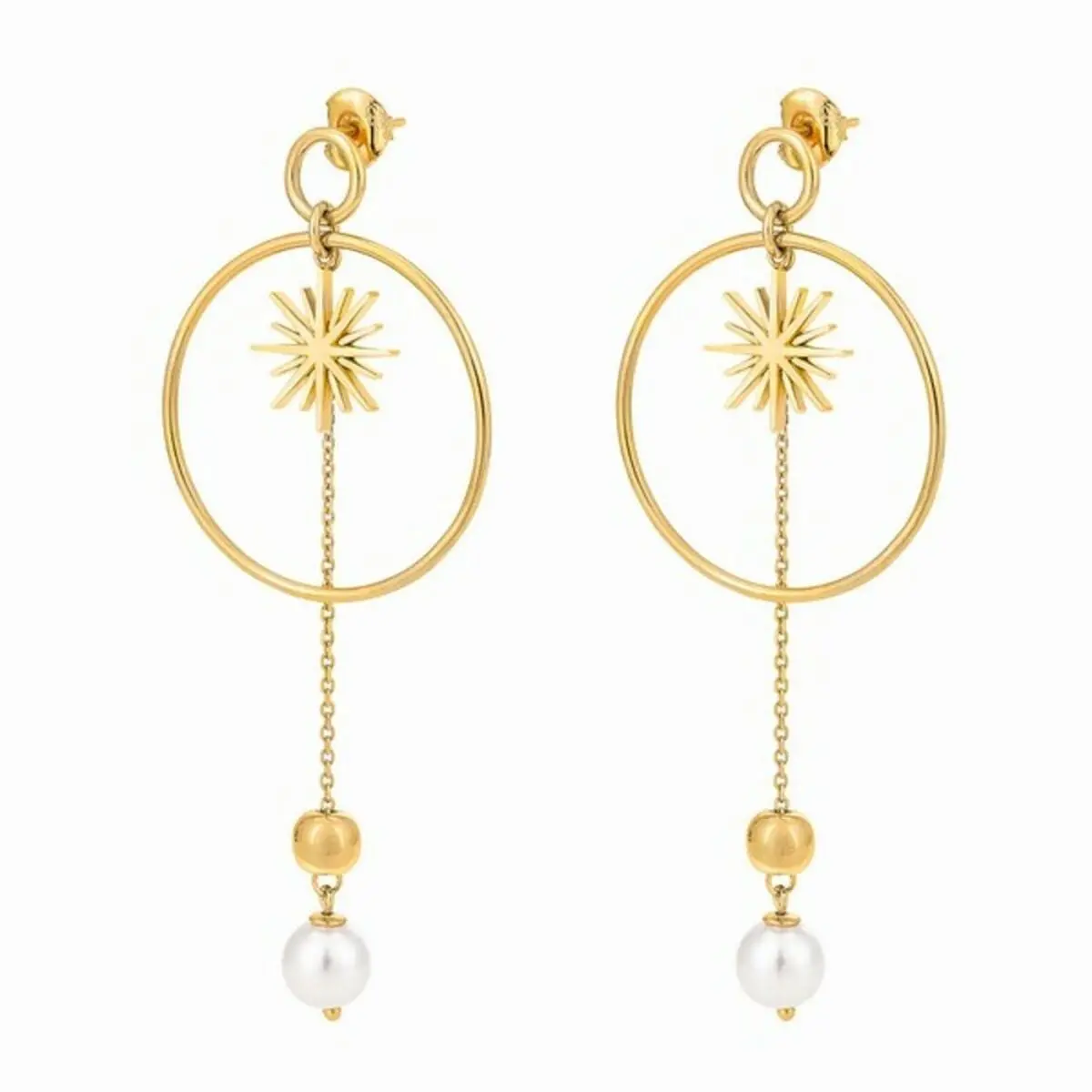 Ladies'earrings Folli Follie 3E19s130yw (7,3 Cm) 1