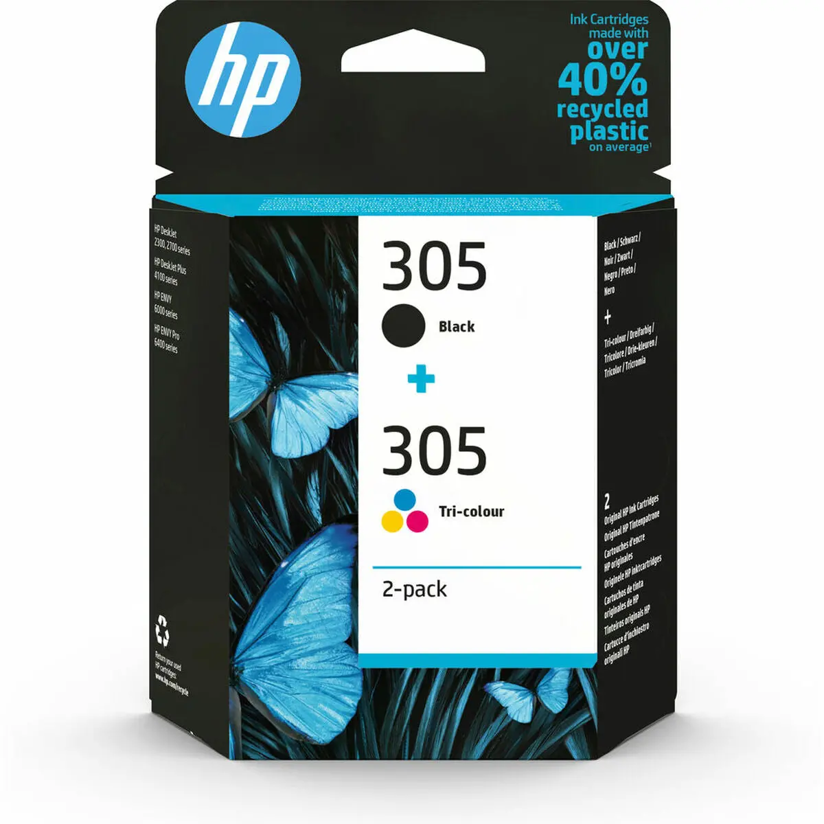 Original Ink Cartridge Hp 6Zd17ae#301 Black Tricolour 1