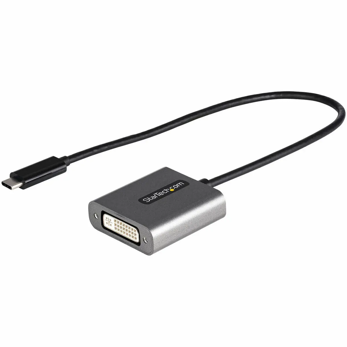 Usb C To Dvi Adapter Startech Cdp2dviec Black Silver Black/Silver 1