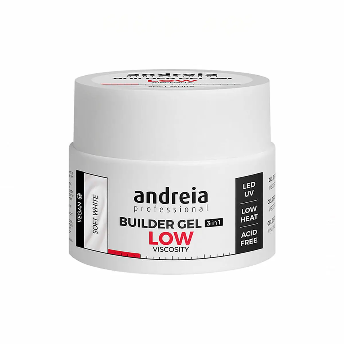 Gel Nail Polish Builder Low Viscosity Andreia Professional Builder White (44 G) 1