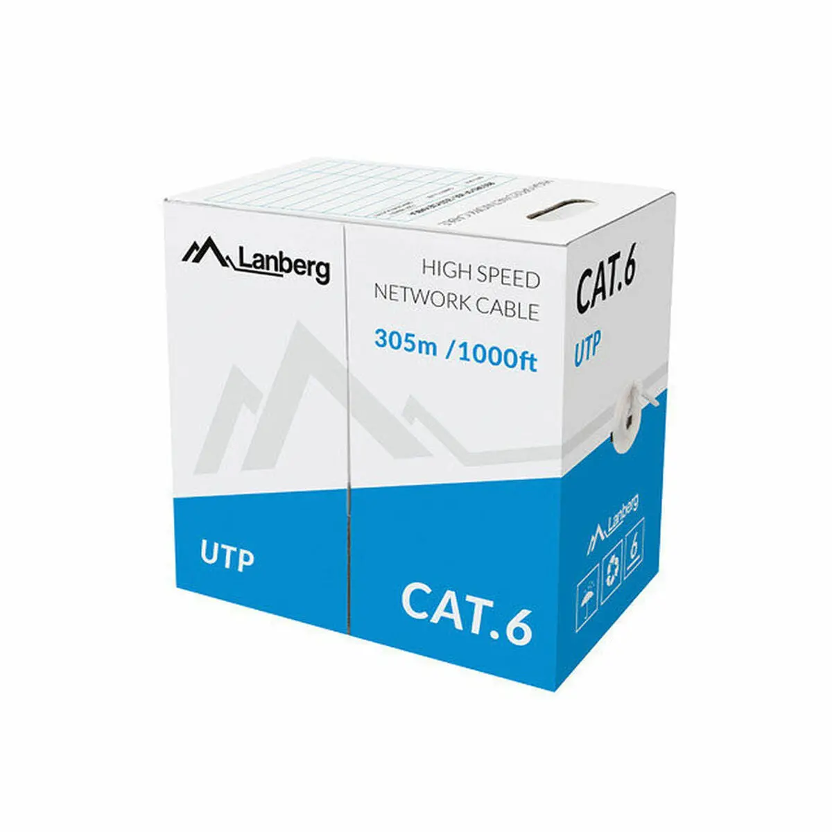 Ethernet Lan Cable Lanberg Lcu6-11Cu-0305-S Grey 305 M 305 M 1