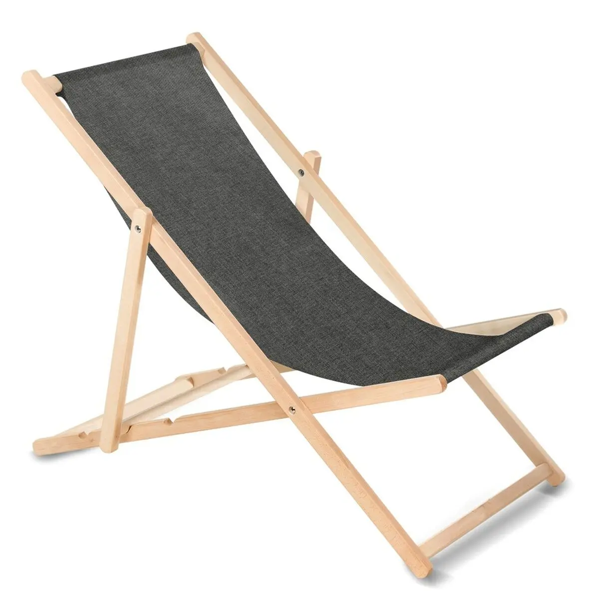 Sun-Lounger Greenblue Gb183m Black Beech Wood 1
