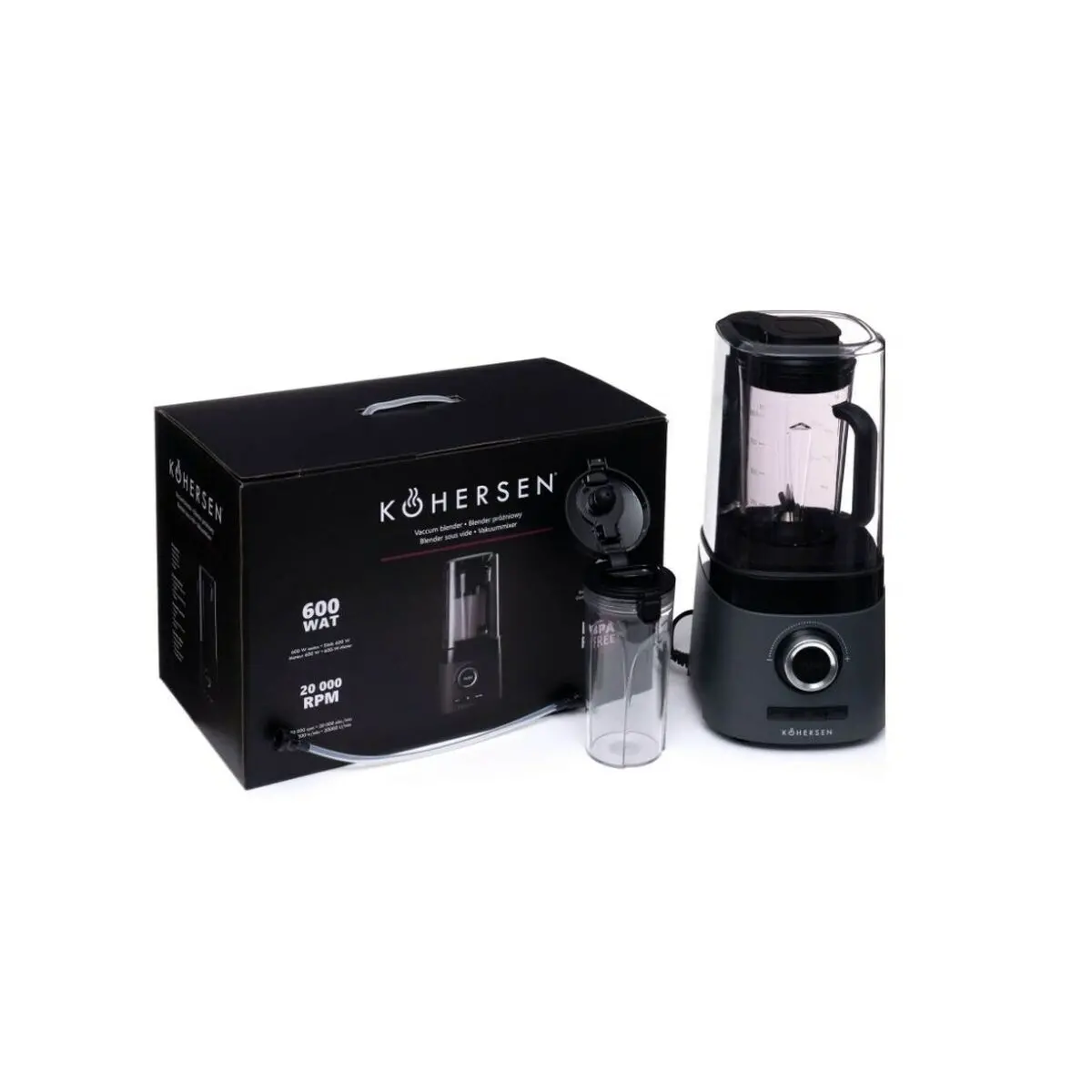 Cup Blender Kohersen 71097 Anthracite 600 W 80 Kpa 600 Ml 1