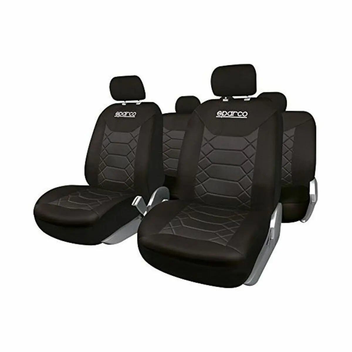 Car Seat Covers Sparco Black (11 Pcs) 1