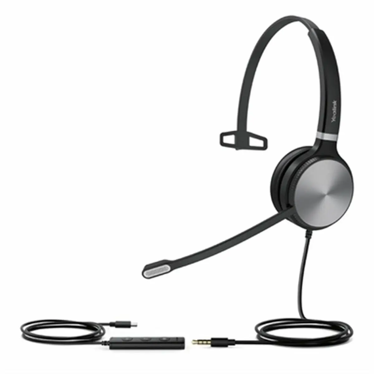 Headphones With Microphone Yealink Uh36 Mono Black Black/Silver 1