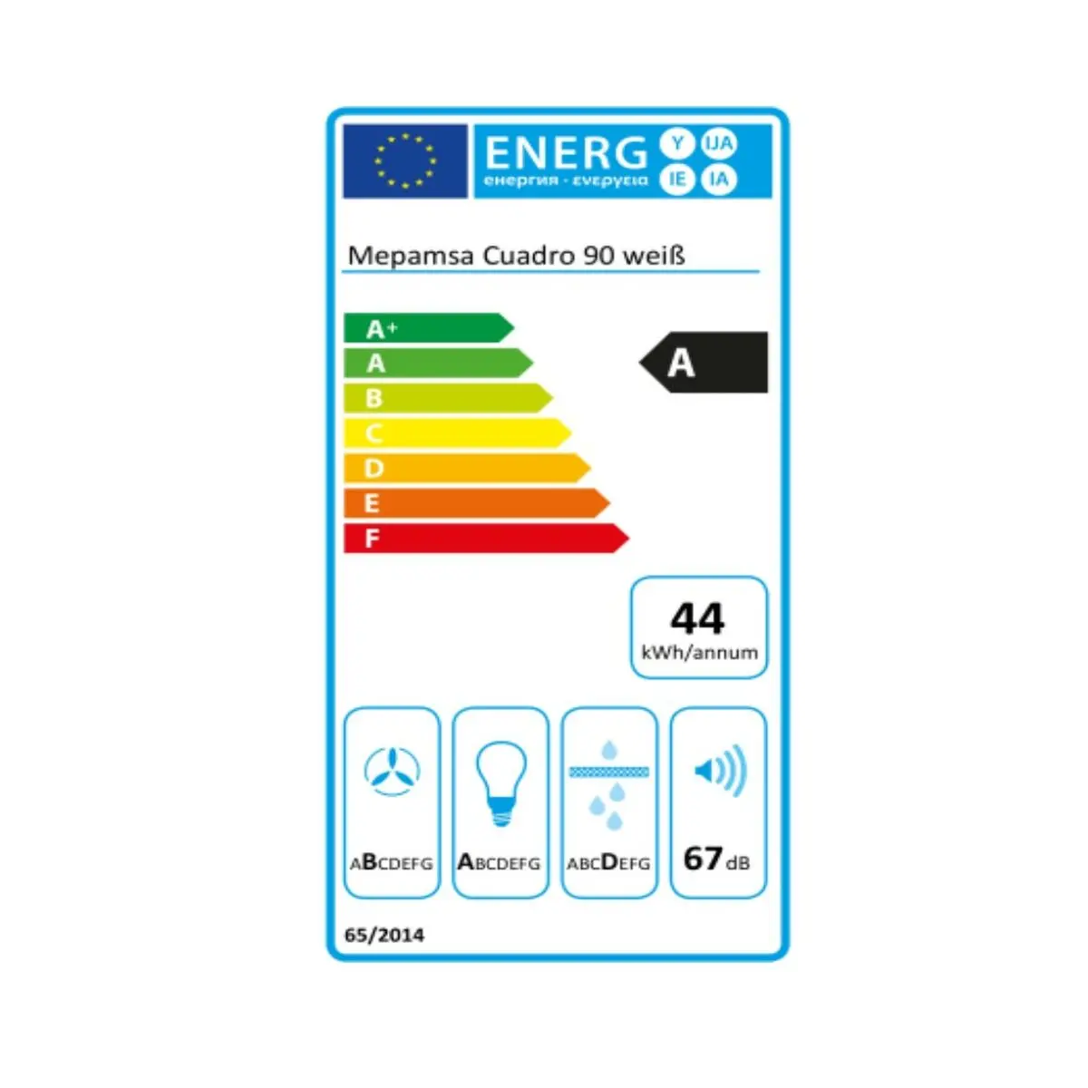 Conventional Hood Mepamsa 232638 580 M³/H 90 Cm 200W A White 2