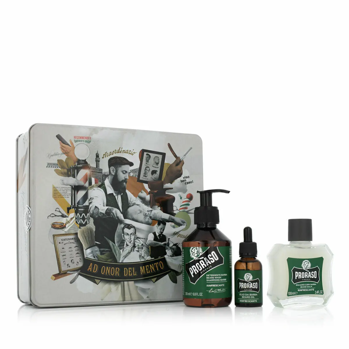 Beard Care Set Proraso Línea Refrescante 3 Pieces 1