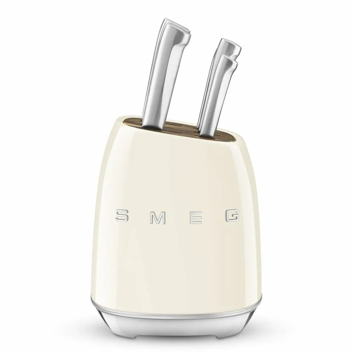 Set Of Kitchen Knives And Stand Smeg Kbsf02cr Cream 1