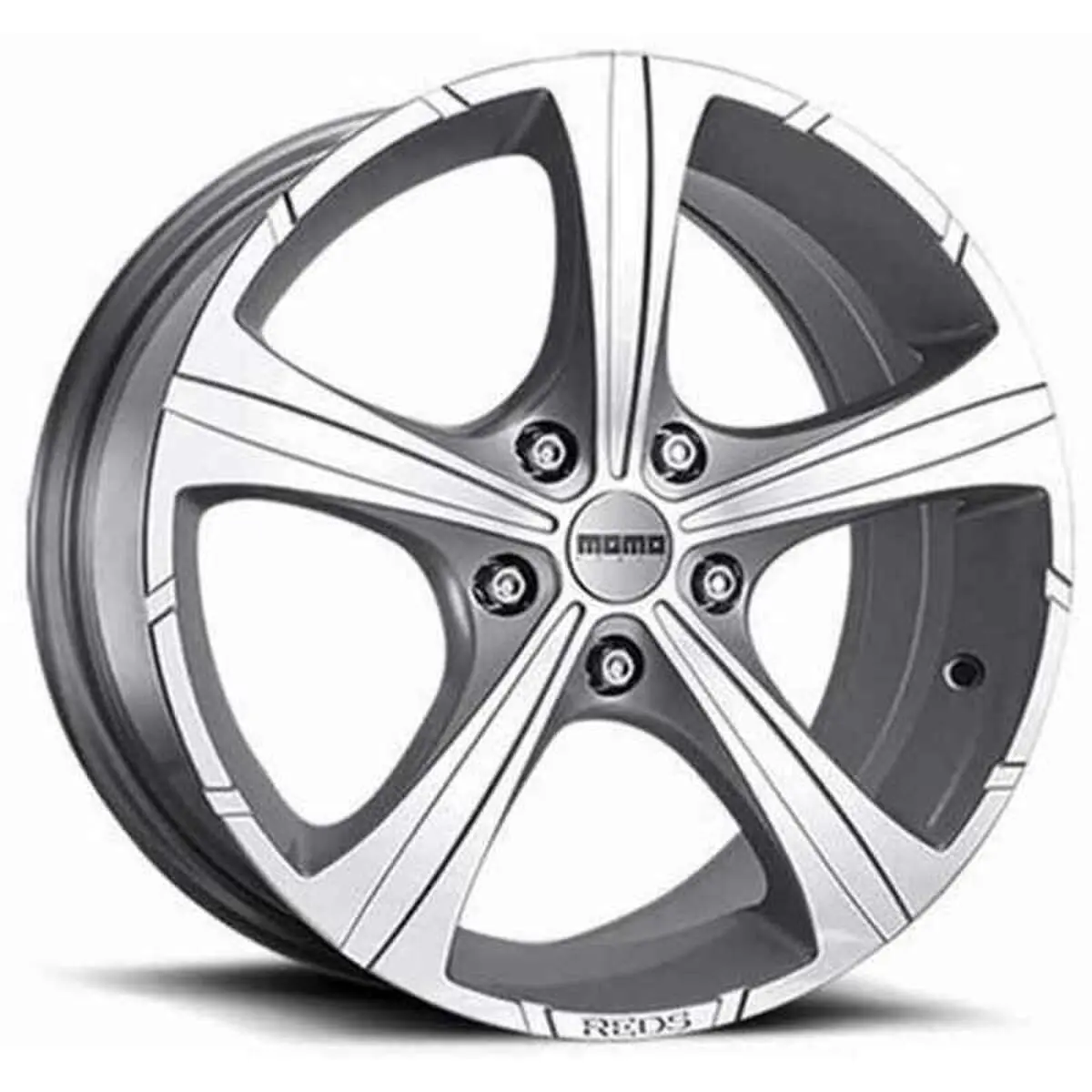 Car Wheel Rim Momo Black Knight Silver Et40 1