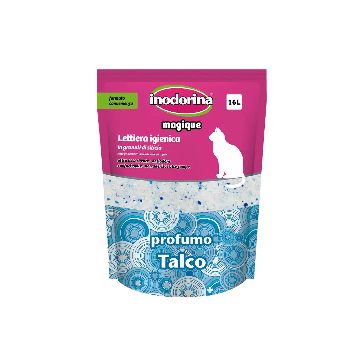 Cat Litter Inodorina Magique Talco Talcum Powder 16 L 1