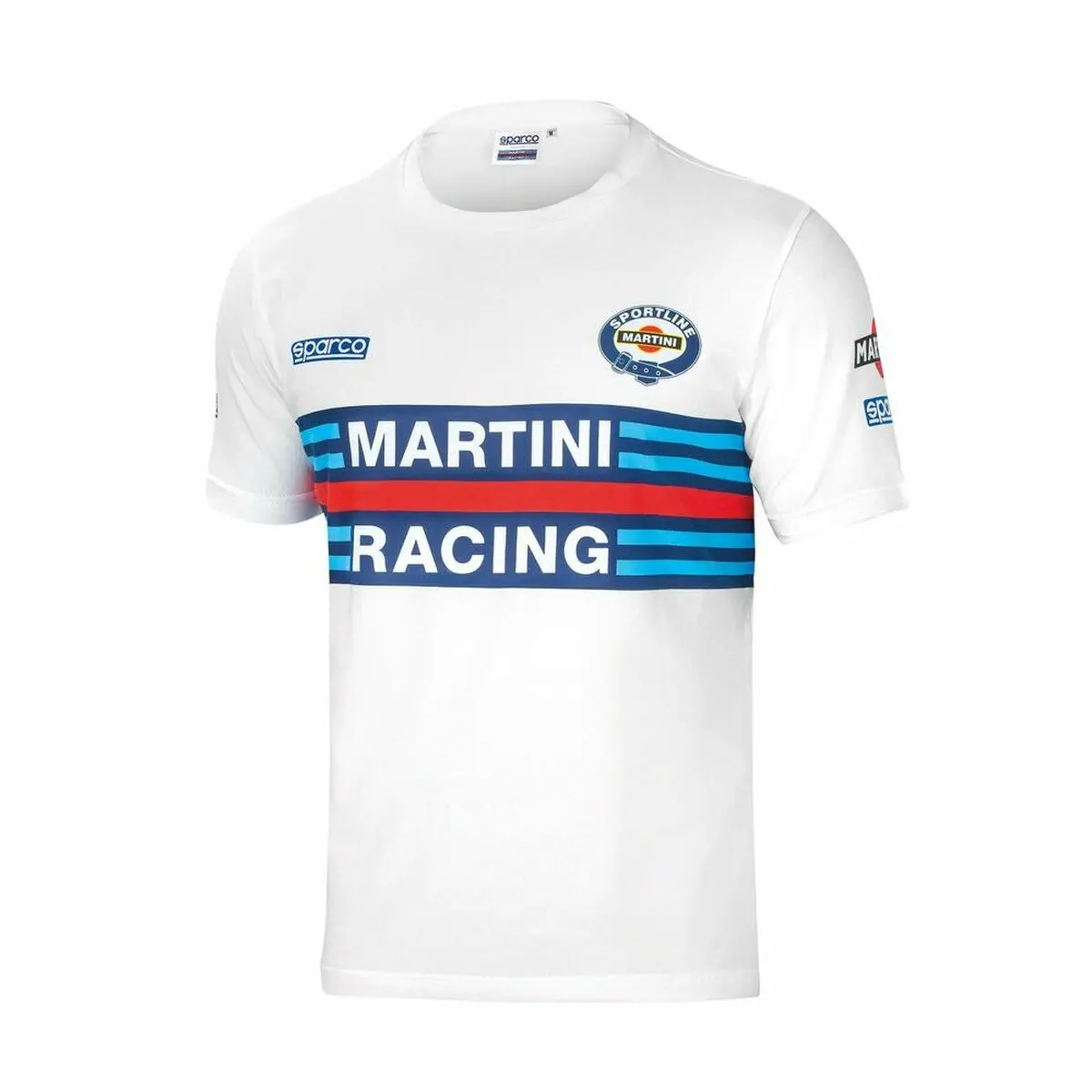 Short Sleeve T-Shirt Sparco Martini Racing Size L White 1