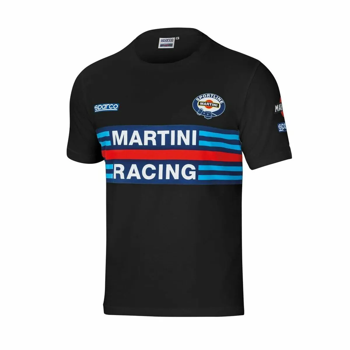 Short Sleeve T-Shirt Sparco Martini Racing Black Size M 1