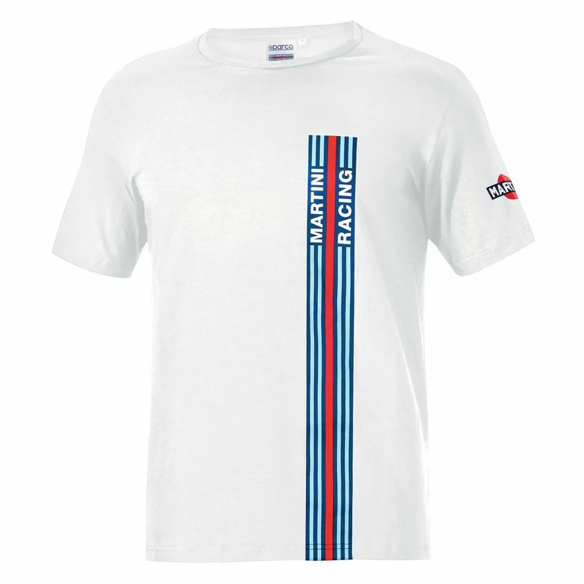 Short Sleeve T-Shirt Sparco Big Stripes White (Size M) 1