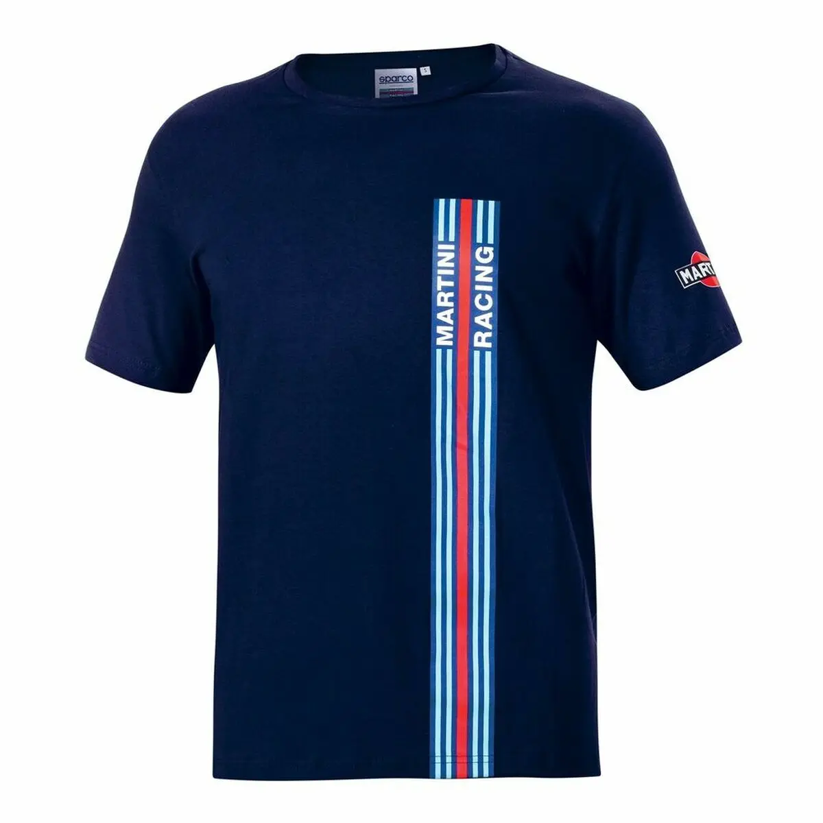 Men’S Short Sleeve T-Shirt Sparco Martini Racing Navy Blue (Size M) 1