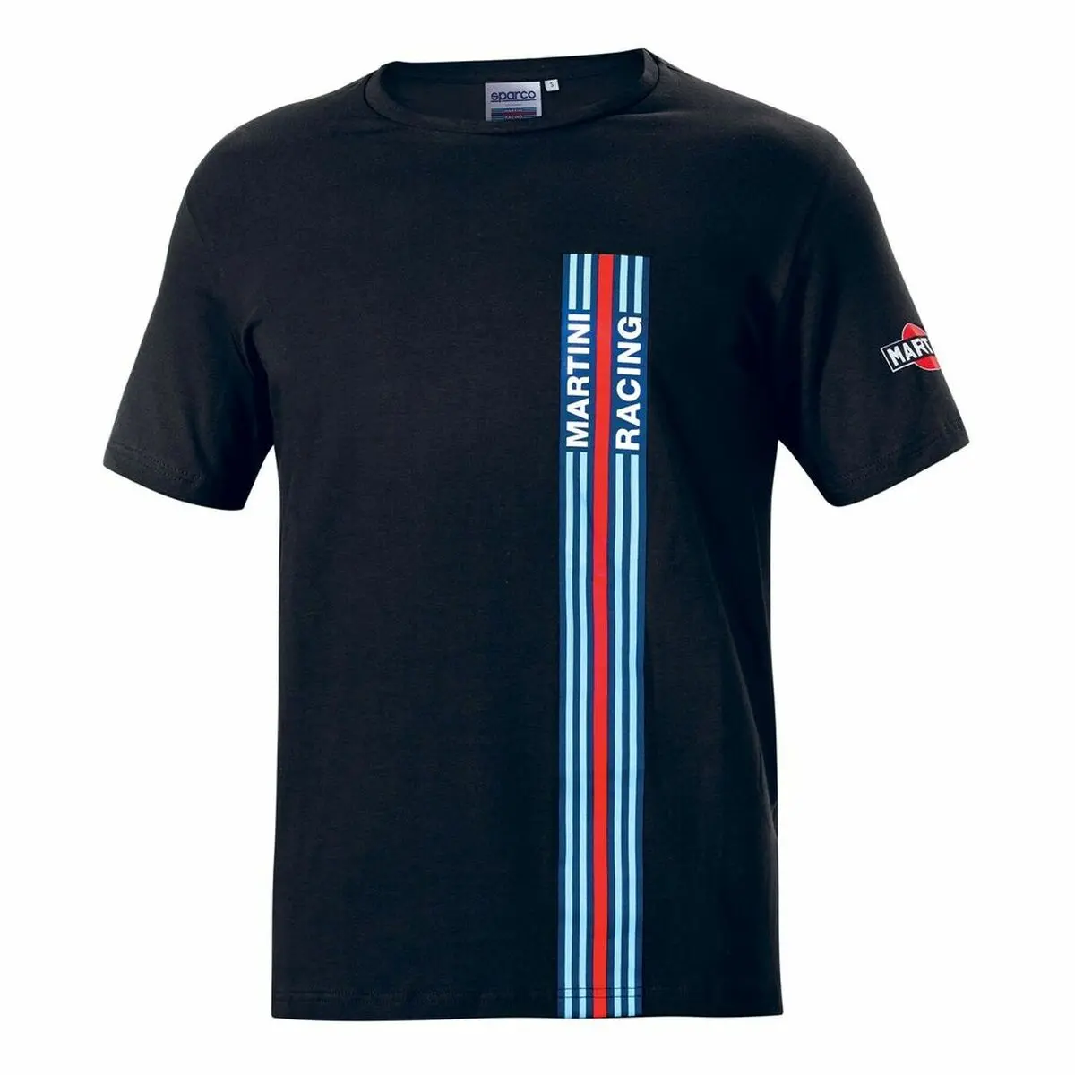 Men’S Short Sleeve T-Shirt Sparco Martini Racing Black (Size S) 1