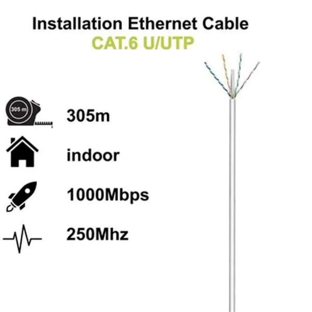 Utp Category 6 Rigid Network Cable Ewent (305 M) 1
