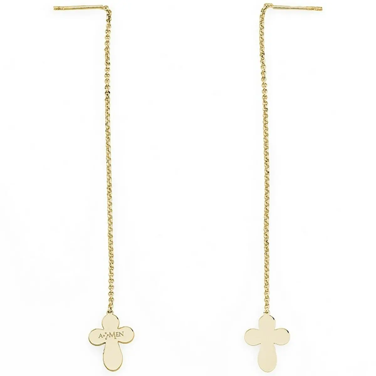Ladies' Earrings Amen Croce Gold Sterling Silver 925 1