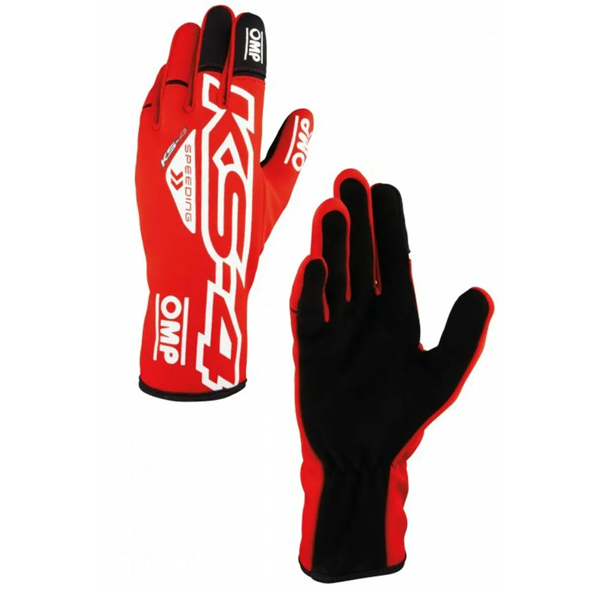 Karting Gloves Omp Ks-4 White Red 1