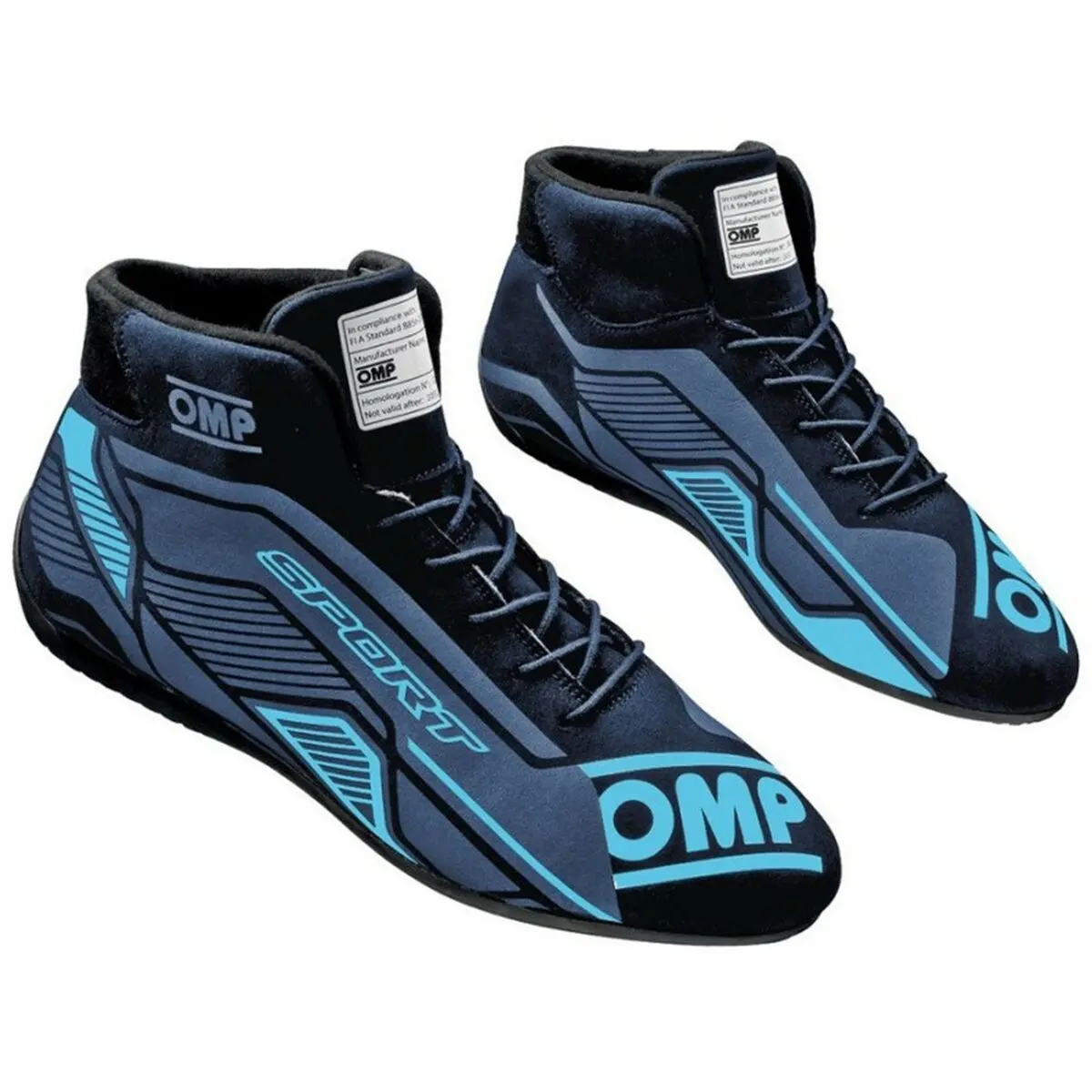Racing Ankle Boots Omp Omp Sport Fia 8856-2018 46 Black/Blue Size 46 1