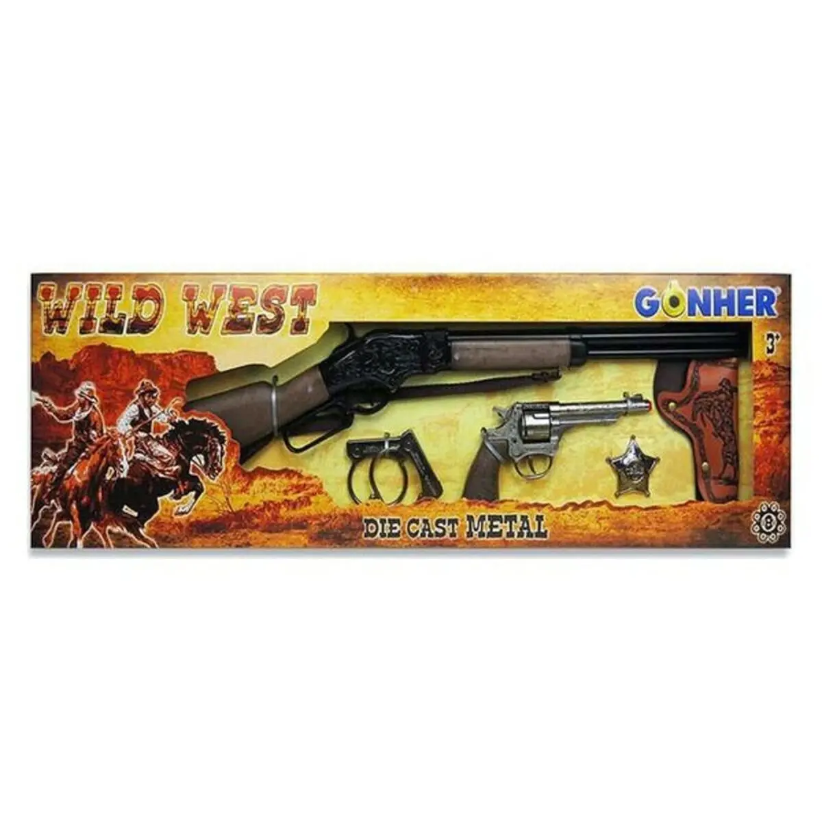 Set Of Western Guns Gonher 498/0 77 X 23 X 5 Cm (77 X 23 X 5 Cm) 1