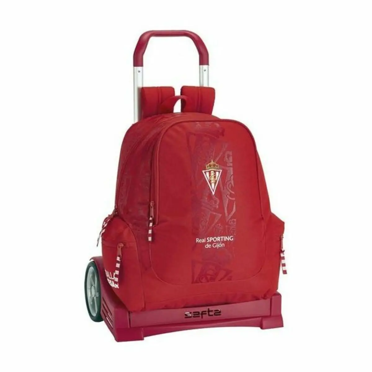 School Rucksack With Wheels Evolution Real Sporting De Gijón Red 1