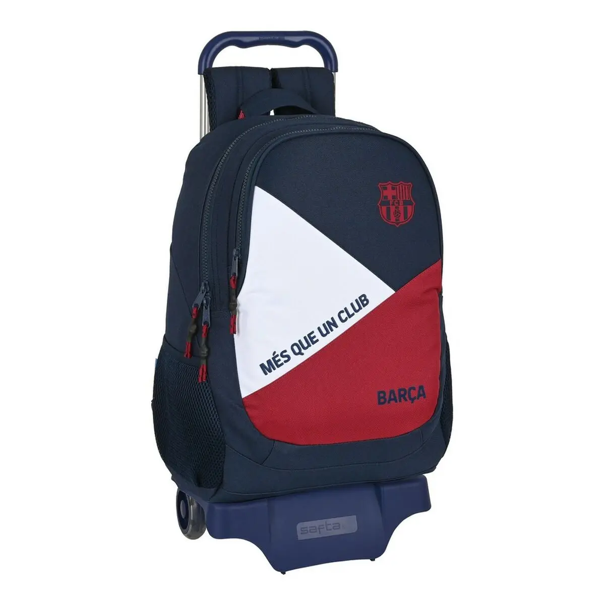 School Rucksack With Wheels F.C. Barcelona Corporativa Blue Maroon 32 X 44 X 16 Cm 1