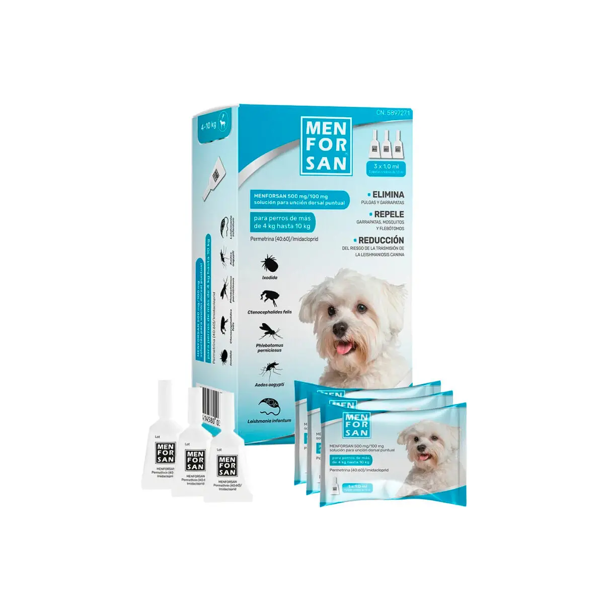 Pipette For Dogs Menforsan Spot-On 4-10 Kg 1
