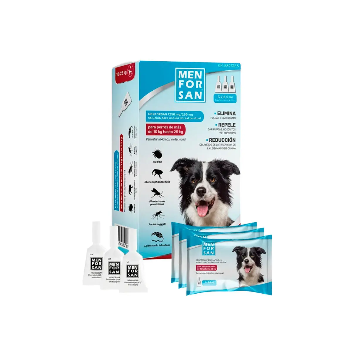 Pipette For Dogs Menforsan Spot-On 10-25 Kg 1