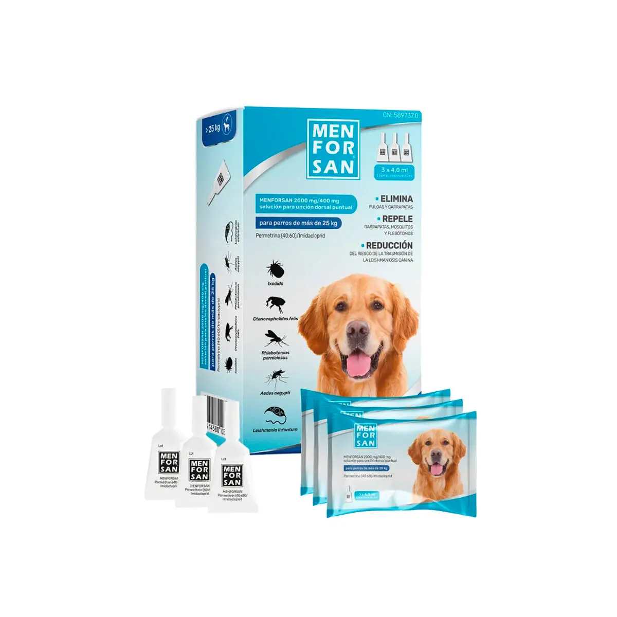 Pipette For Dogs Menforsan Spot-On Over 25 Kg 1