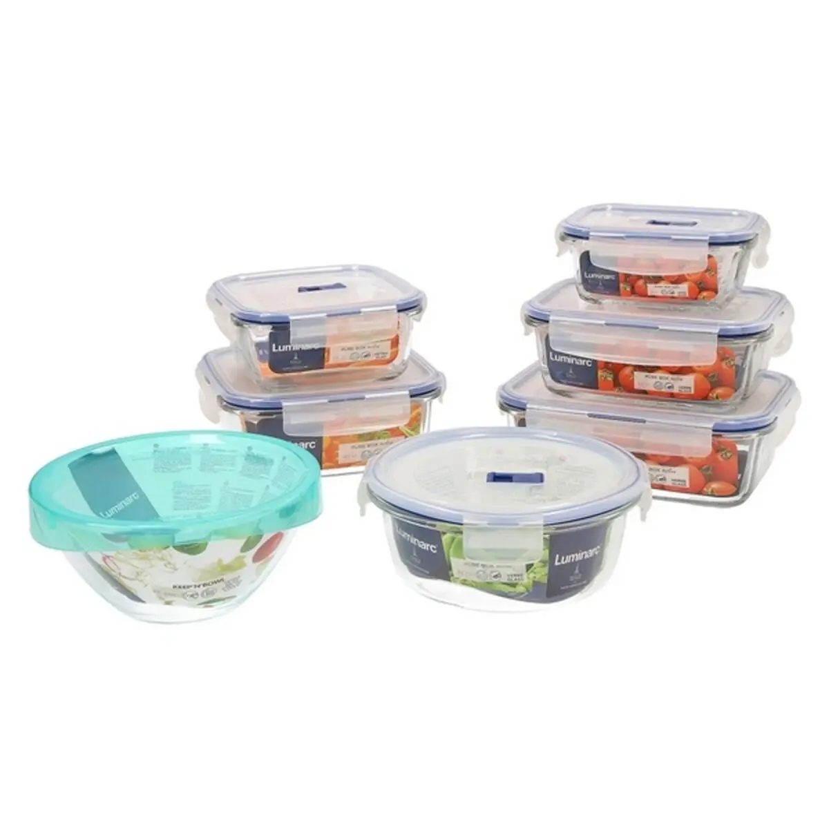 Set Of Lunch Boxes Luminarc Pure Box Active (7 Pcs) Crystal (7 Pcs) 2