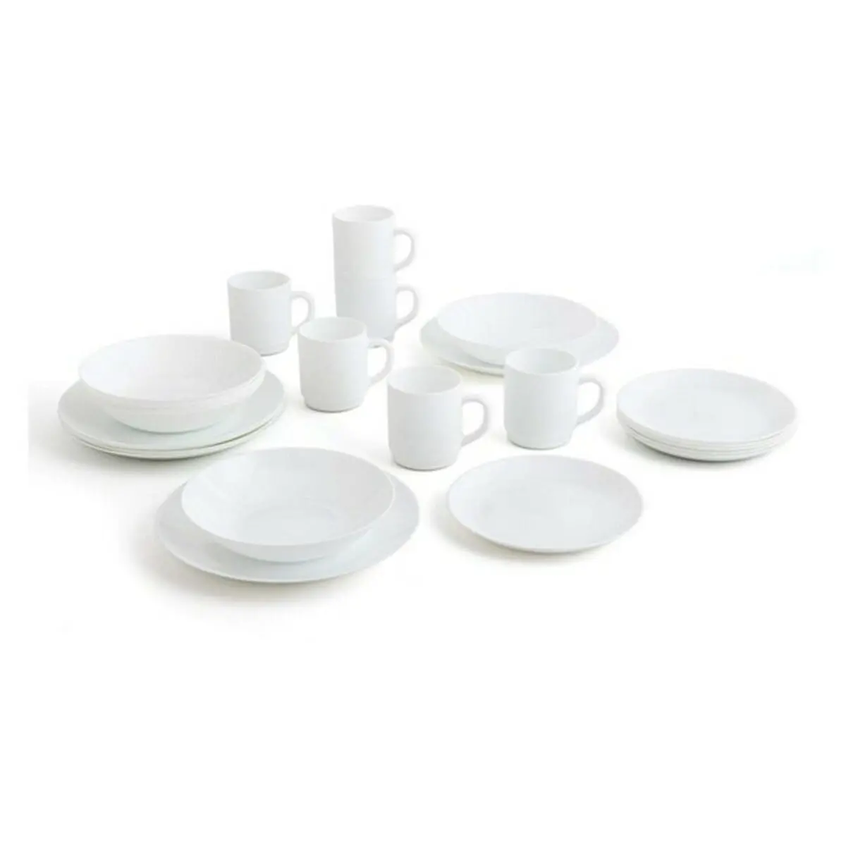 Tableware Luminarc Zelie White Multicolour Glass 25 X 20 X 19 Cm 24 Pieces (24 Pcs) 1