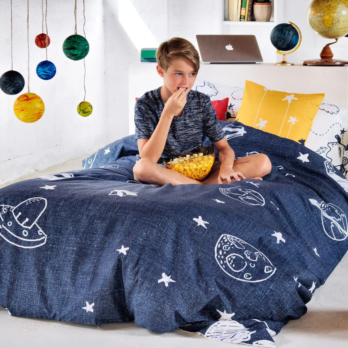 Duvet Cover Set Happyfriday Mr Fox Starspace Multicolour Single 2 Pieces 2