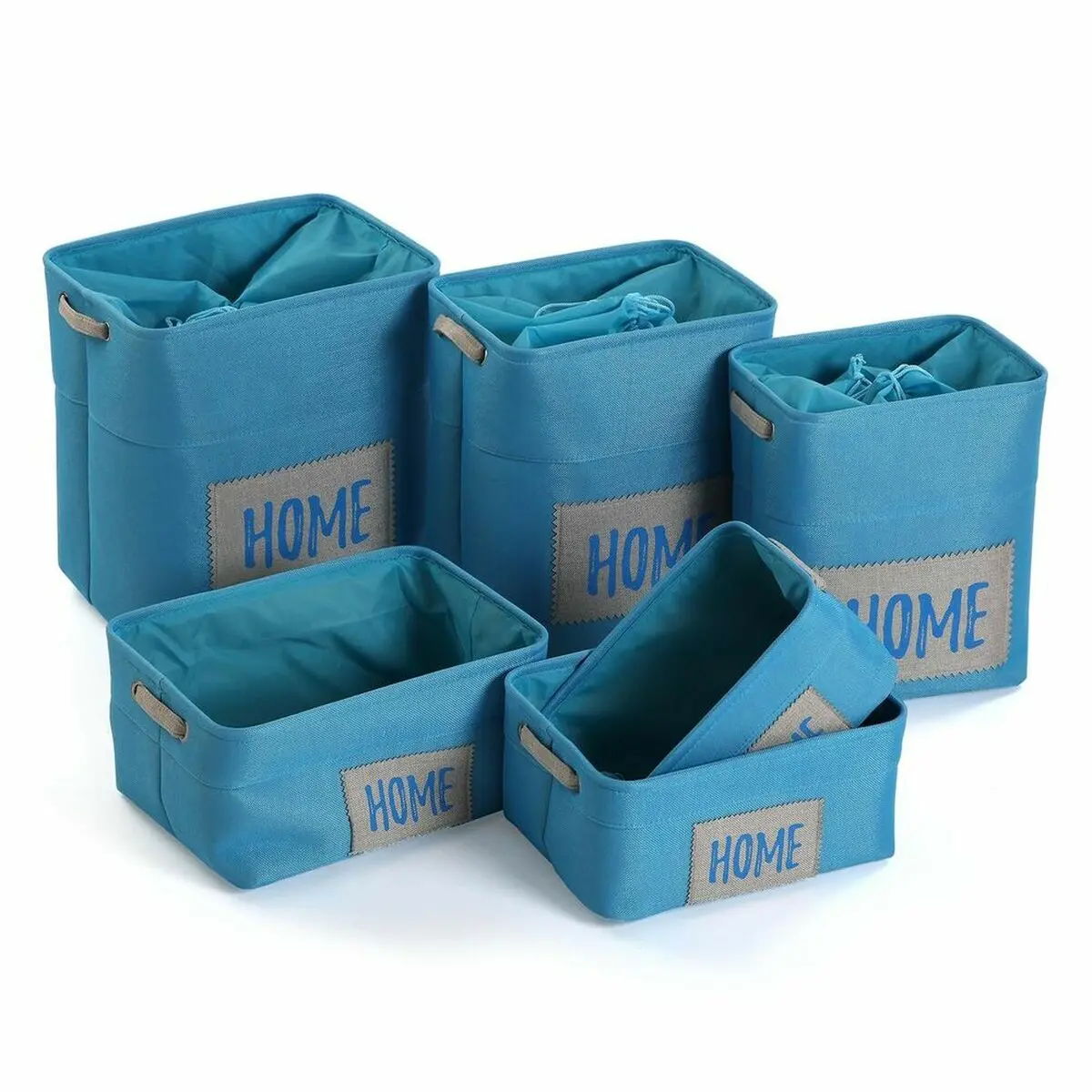 Basket Set Versa Home 30 X 40 X 45 Cm Blue 1