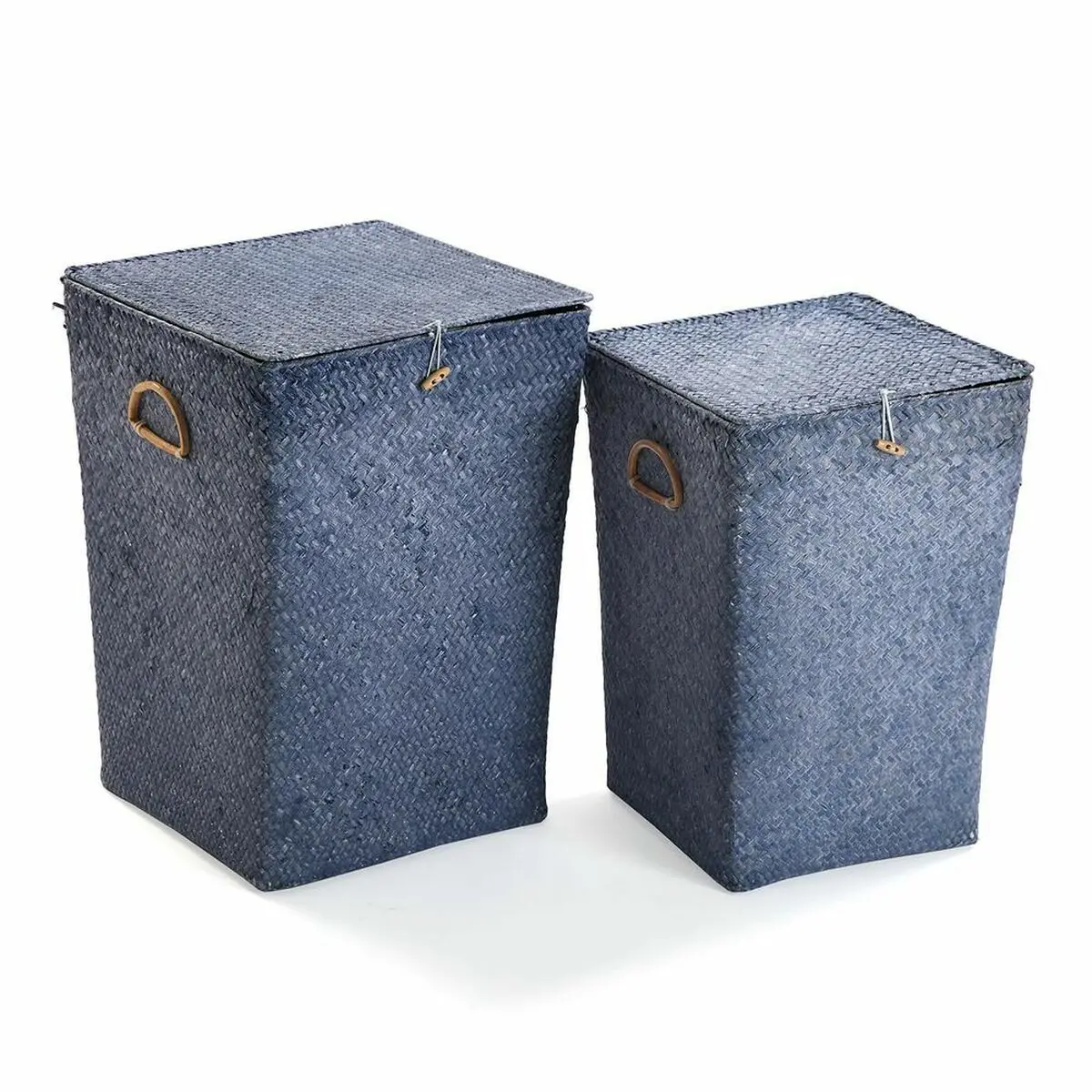 Laundry Basket Versa Blue Marine Algae 35 X 50 X 35 Cm Cothes (2 Units) 1