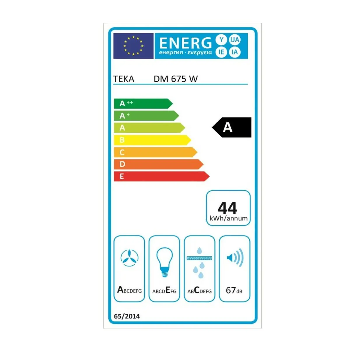 Conventional Hood Teka 40476230 60 Cm 603 M3/H 67 Db 278W White 2