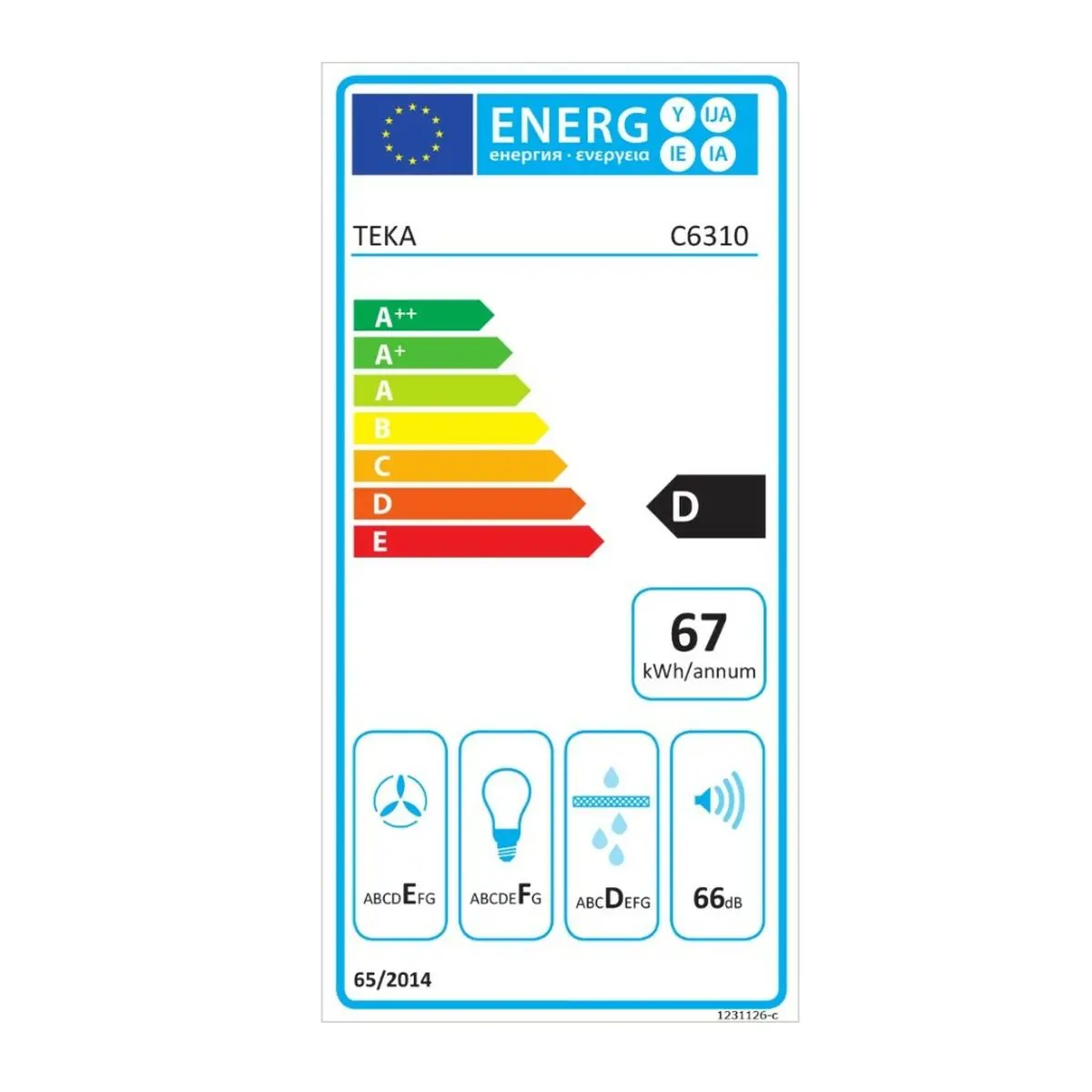 Conventional Hood Teka C6029c White 2