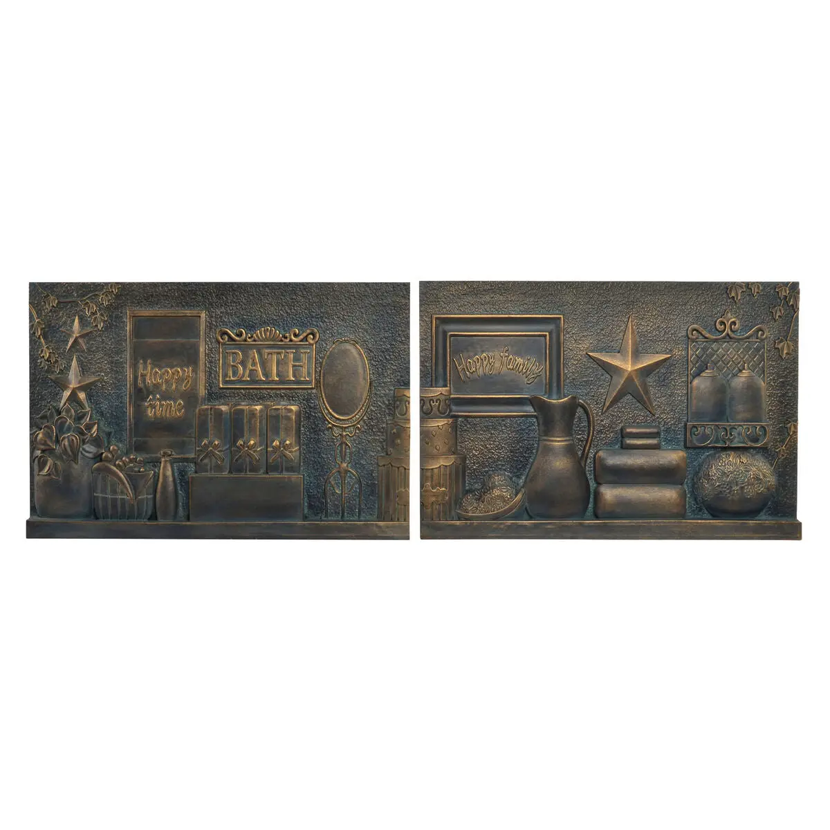 Wall Decoration Dkd Home Decor Copper 60 X 4 X 40 Cm (2 Units) (2 Pcs) 1