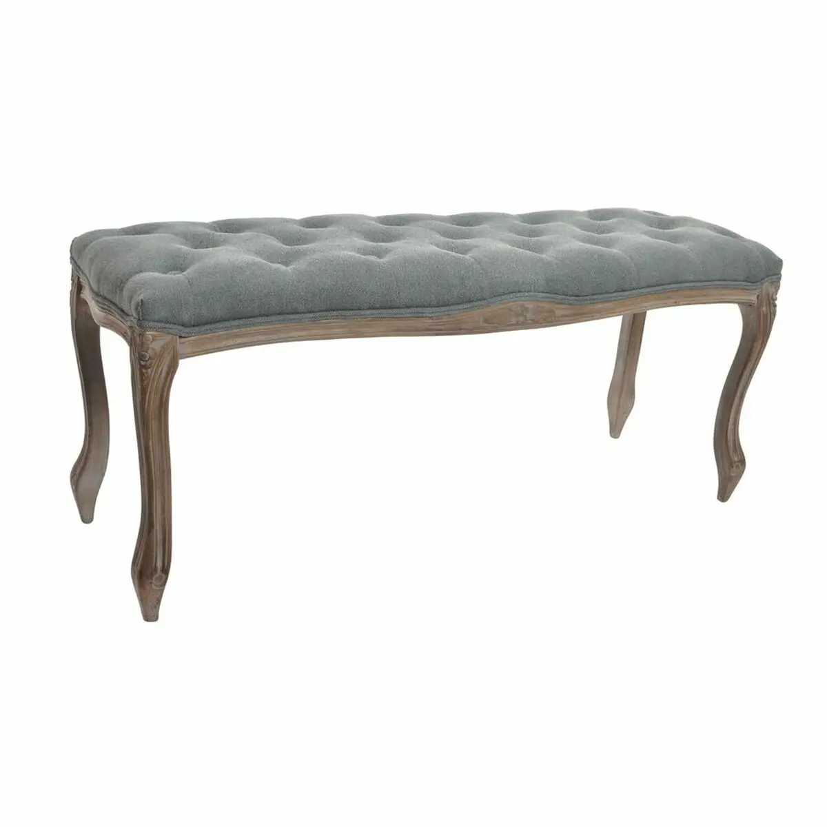 Bench Dkd Home Decor   Grey Natural Wood Polyester Dark Grey (112 X 36 X 48 Cm) 1