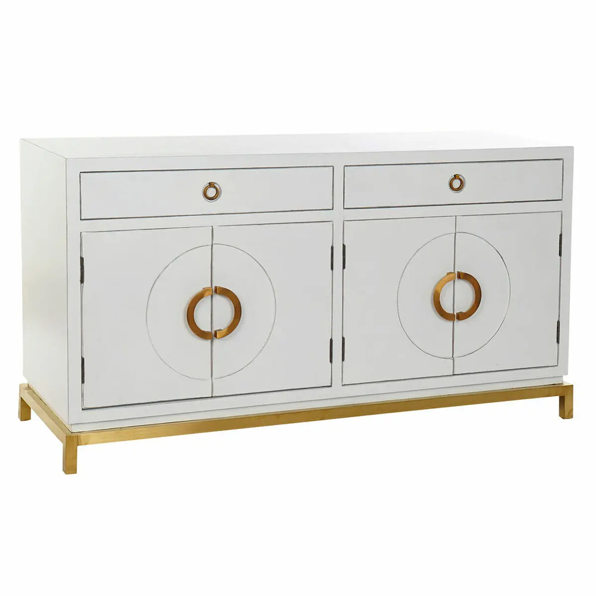 Sideboard Dkd Home Decor Kamakura White Golden Metal Poplar 150 X 50 X 80 Cm (150 X 50 X 80 Cm) 1
