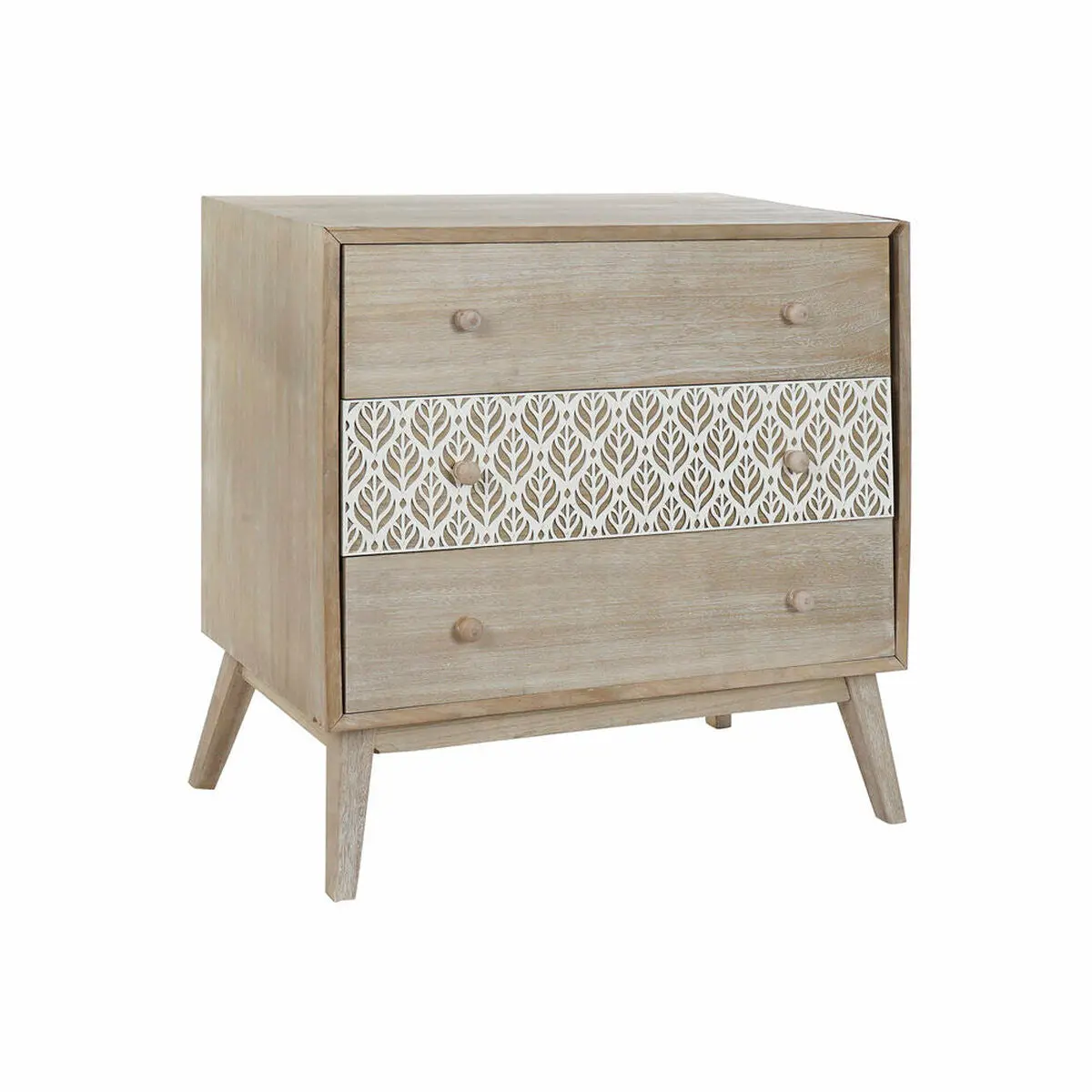 Chest Of Drawers Dkd Home Decor 80 X 42 X 80 Cm Natural White Leaf Of A Plant 1