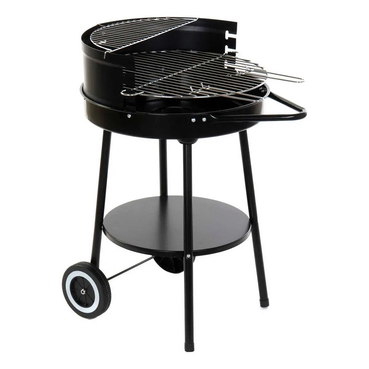 Coal Barbecue With Wheels Dkd Home Decor Black Metal Plastic 59 X 49,5 X 82 Cm 1