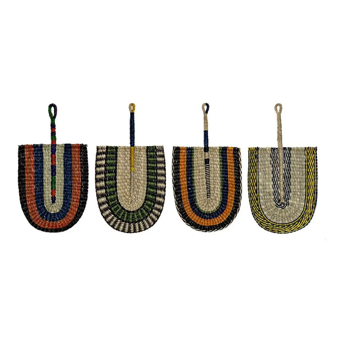 Wall Decoration Dkd Home Decor Multicolour Oriental 46 X 1 X 26 Cm (4 Pieces) 1