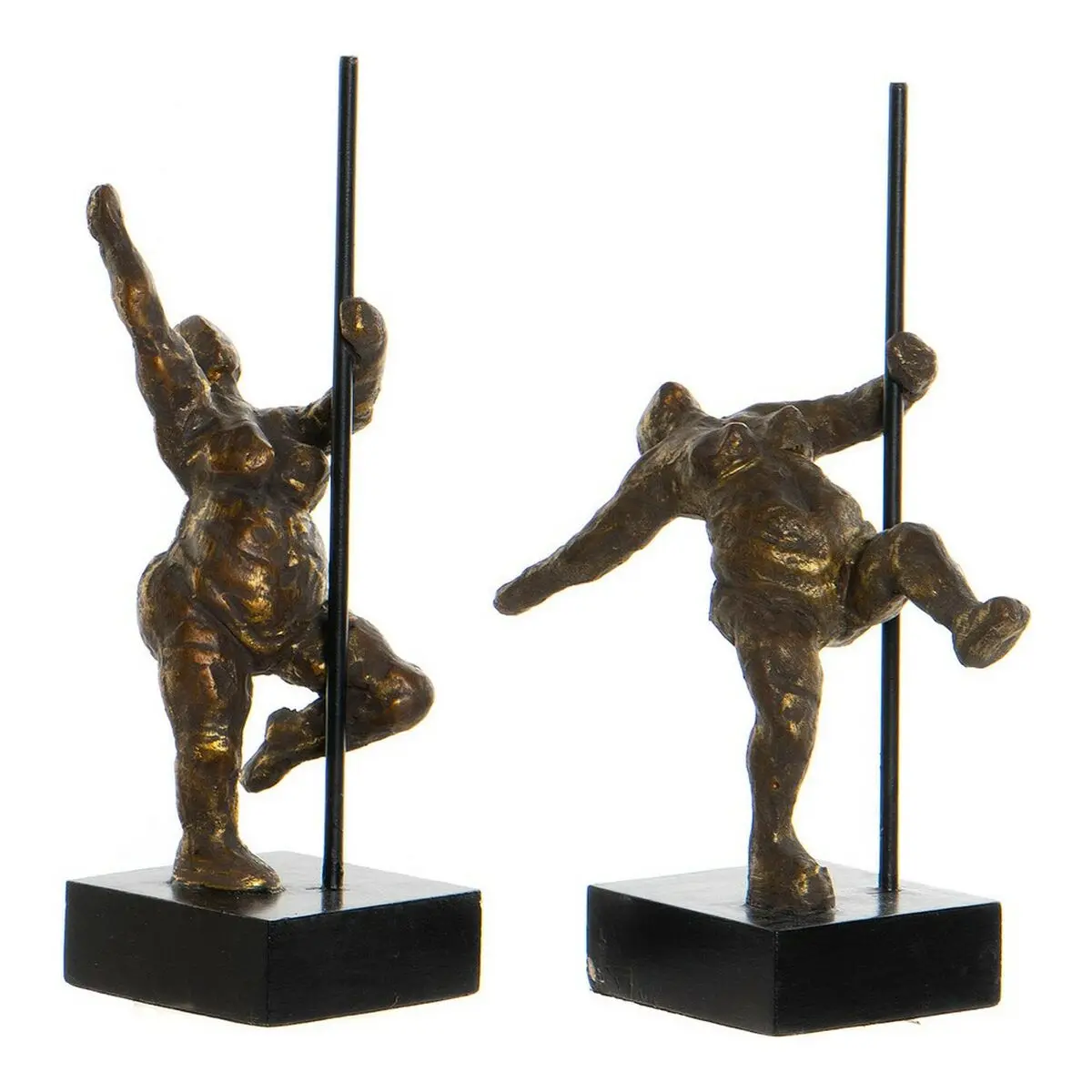 Decorative Figure Dkd Home Decor Golden Modern Ballet Dancer 20 X 10 X 31 Cm (2 Units) 1
