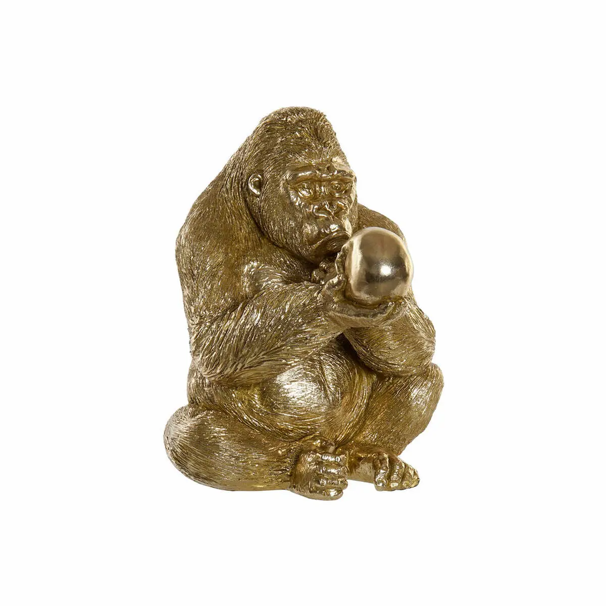 Decorative Figure Dkd Home Decor Golden Resin Gorilla (33 X 33 X 43 Cm) 1