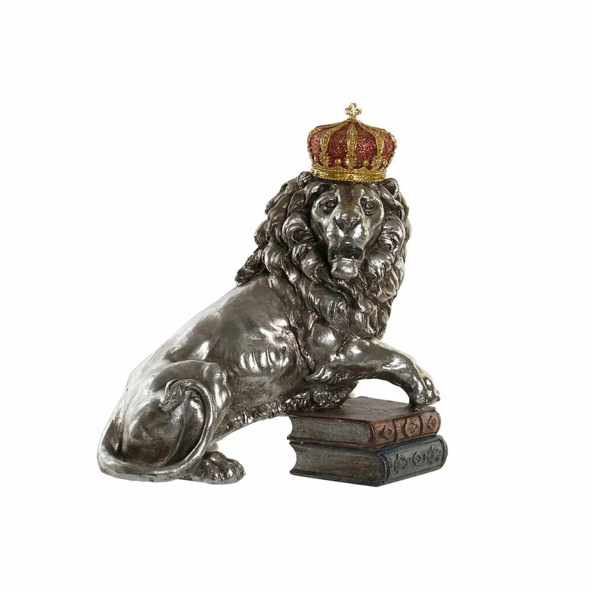 Decorative Figure Dkd Home Decor Silver Lion Resin (42 X 25 X 45 Cm) 1