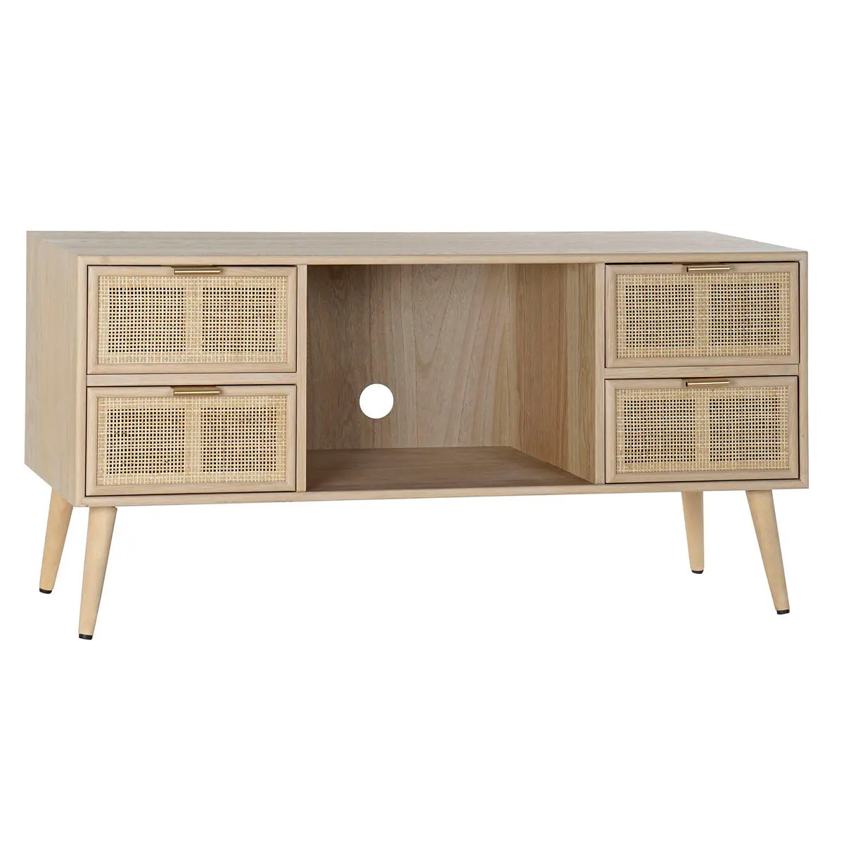 Tv Furniture Dkd Home Decor Multicolour Natural Paolownia Wood Mdf Wood 120 X 42 X 60 Cm 1