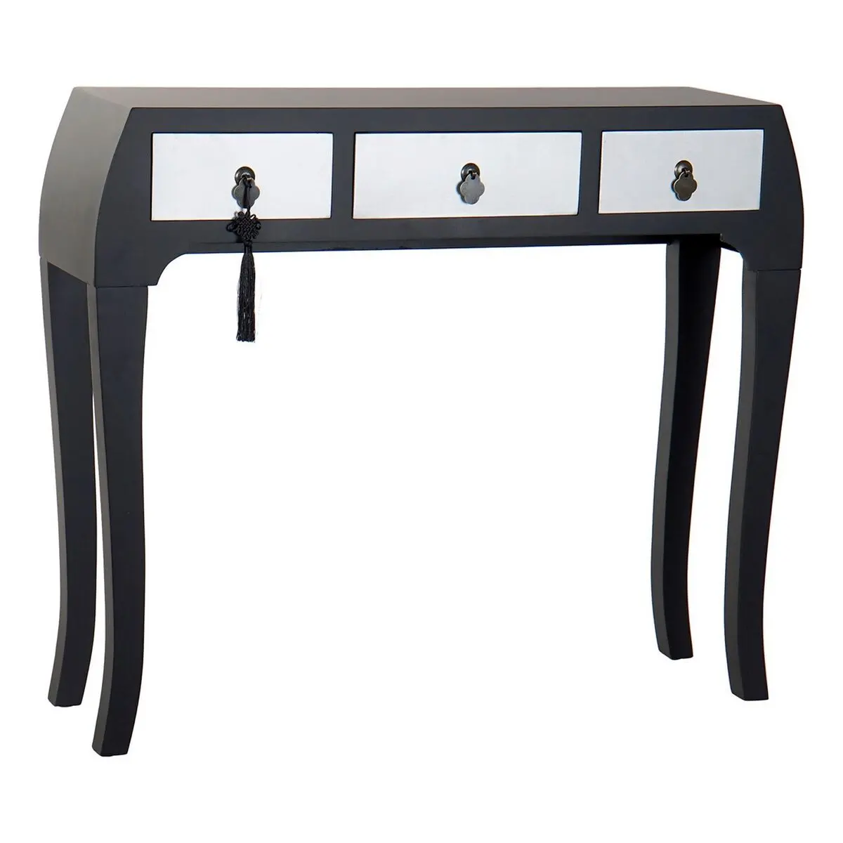 Hall Table With 3 Drawers Dkd Home Decor Black Silver 96 X 26 X 80 Cm 1
